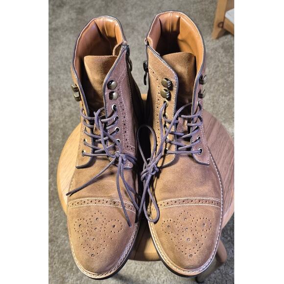 Nordstrom Men\'s Shop Mens Wing Tip Oxford Brown Suede Boots Size 8.5 main image 6